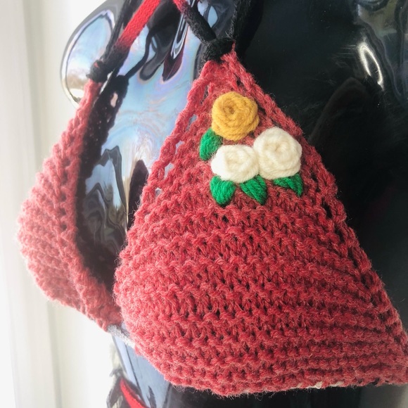 Red Rose Bikini Bra - Picture 4 of 6